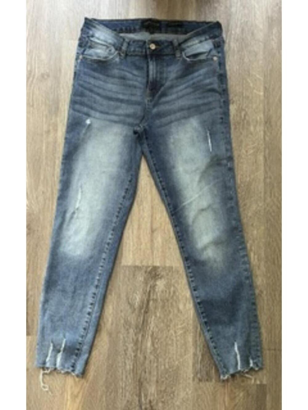 Kendall + Kylie Ultra Babe Skinny Jeans Size 7/28 Faded Distressed Denim